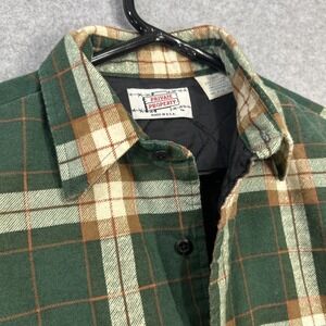 Plaid Flannel Vintage 90s Private Property Quilted Shirt Jacket Mens Medium